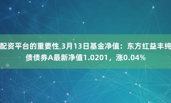 配资平台的重要性 3月13日基金净值：东方红益丰纯债债券A最新净值1.0201，涨0.04%